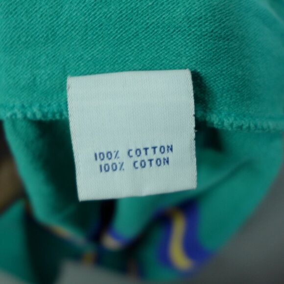 Vintage Cutter and Buck Green Striped Polo Shirt Men's Size Medium Made in USA - Picture 5 of 12